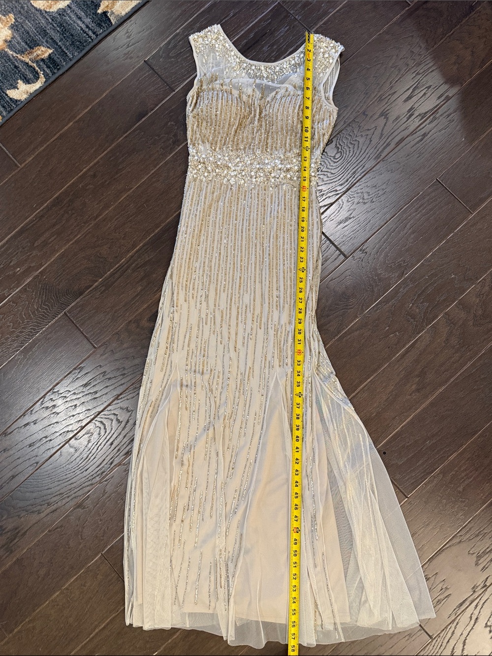 Aidan Mattox Gold Beaded Gown - Picture 16 of 16